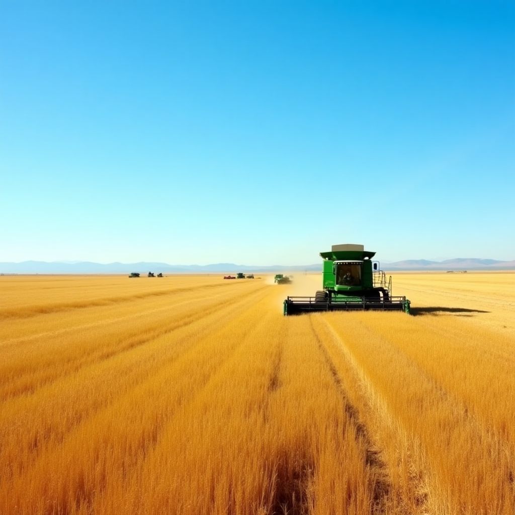 Campo argentino con cultivos de soja