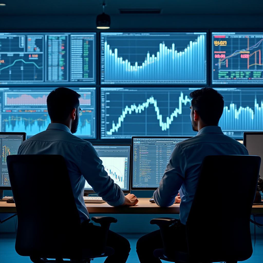 Economistas analizando datos económicos de Argentina
